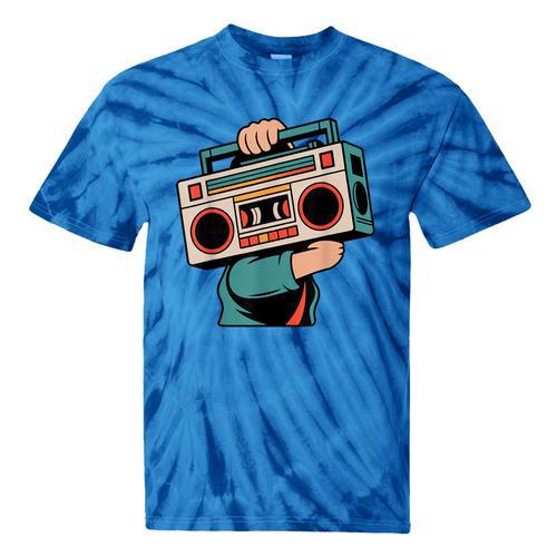 Vintage 80s 90s Retro Boombox Music Hip Hop Nostalgia Party Tie-Dye T-Shirts - Figerry