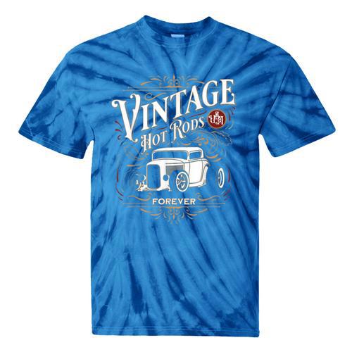 Vintage Hot Rods USA Forever Classic Car Nostalgia Tie-Dye T-Shirts - Figerry