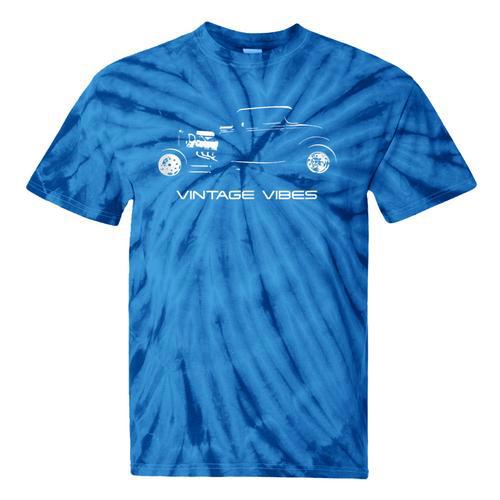 Vintage Vibes Automotive Nostalgia Classic Hotrod Car Tie-Dye T-Shirts - Figerry
