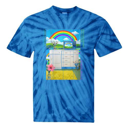 Women's Frutiger Aero Aesthetic Rainbow Glitch Art Tie-Dye T-Shirts - Figerry