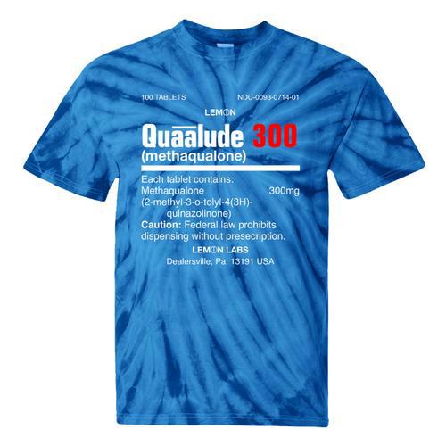 1970's Lemon Labs Quaalude 300 Label Reproduction Nostalgia Premium Tri-Blend Tie-Dye T-Shirts - Figerry