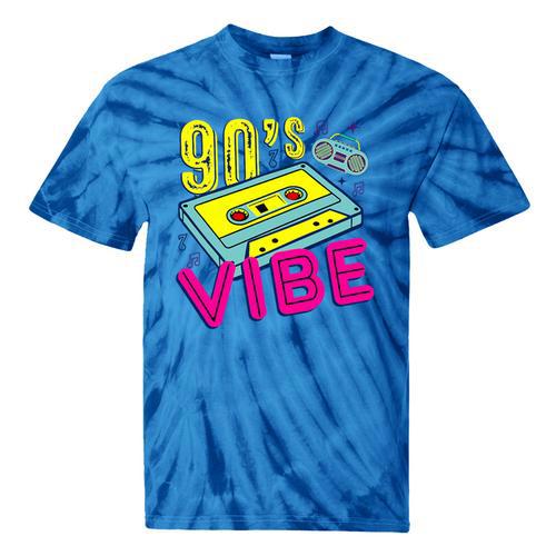 90's Vibe Retro Style Cassette Tape Nostalgia 1990s Party Premium Tri-Blend Tie-Dye T-Shirts - Figerry