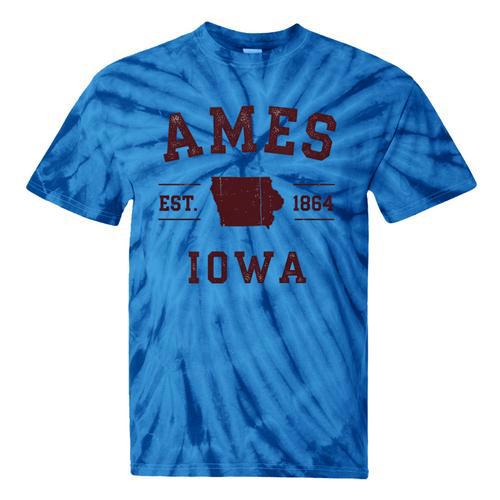 Ames Iowa Est 1864 Nostalgia Premium Tri-Blend Tie-Dye T-Shirts - Figerry