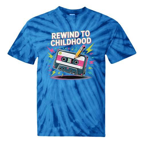 Elder Millennials Embracing 90s Rewind Nostalgia Vibes Premium Tie-Dye T-Shirts - Figerry