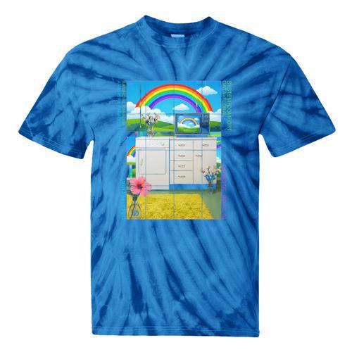 Frutiger Aero Aesthetic Rainbow Glitch Art Tie-Dye T-Shirts - Figerry