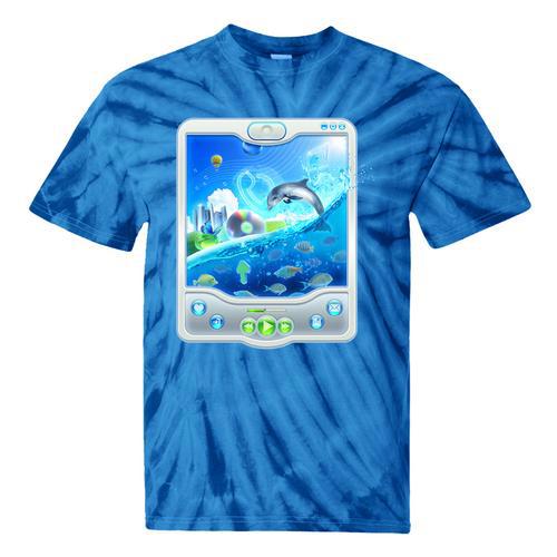 Frutiger Aero Skeuomorphism User Interface Nostalgia Premium Tri-Blend Tie-Dye T-Shirts - Figerry