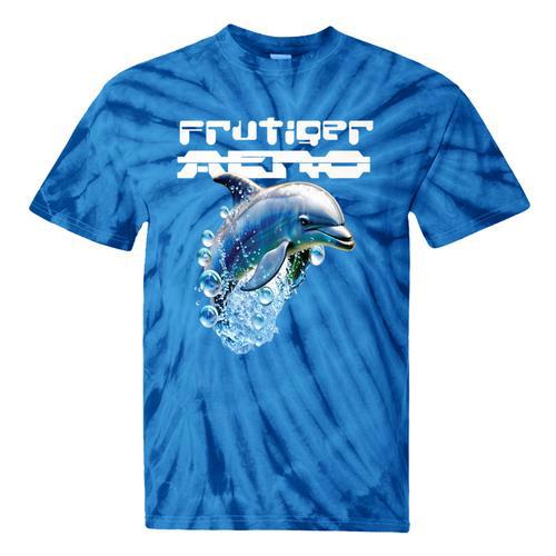 Frutiger Aero Splashy Dolphin Y2k Aesthetic Graphic Premium Tie-Dye T-Shirts - Figerry