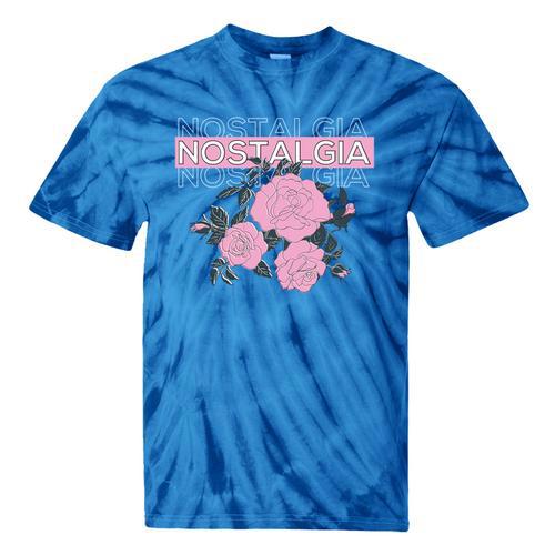 Nostalgia 80s 90s Retro Style Graphics Rose Pink Flower Tie-Dye T-Shirts - Figerry