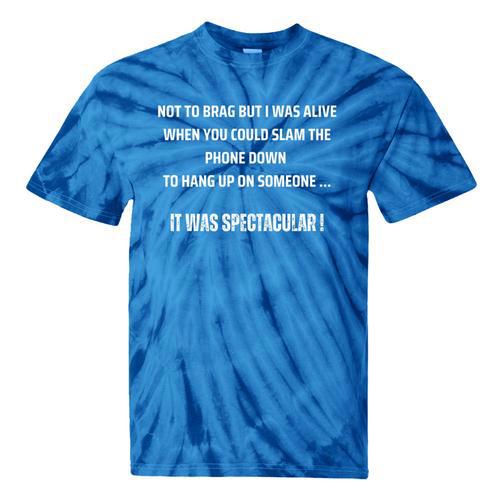 Nostalgia Humor Slam Phone Hang Up Premium Tri-Blend Tie-Dye T-Shirts - Figerry