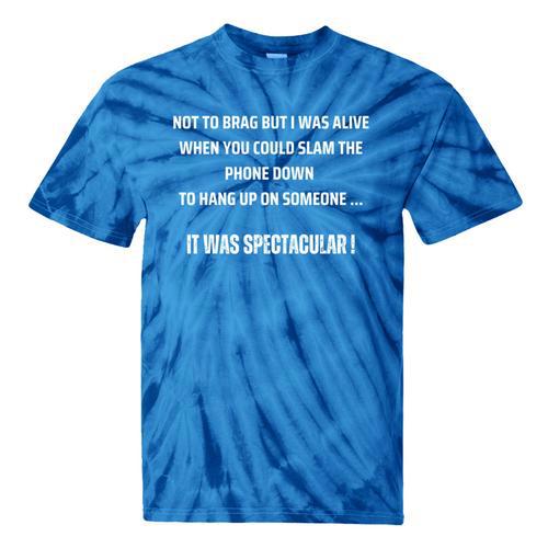 Nostalgia Humor Slam Phone Hang Up Tie-Dye T-Shirts - Figerry