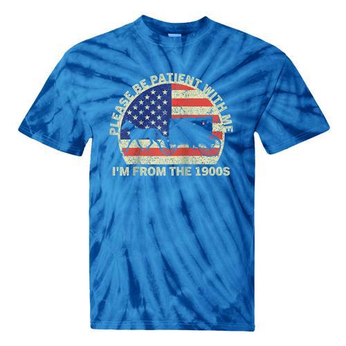 Please Be Patient With Me I'm From The 1900s Dad Vintage Raglan Baseball Tee Tie-Dye T-Shirts - Figerry