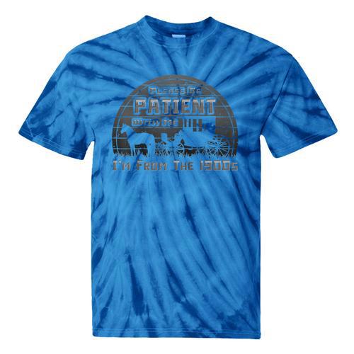 Please Be Patient With Me I'm From The 1900s Vintage Retro Raglan Baseball Tee Tie-Dye T-Shirts - Figerry