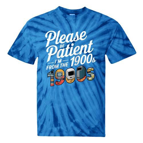 Please Be Patient I'm From The 1900s Vintage Tech Graphic Raglan Baseball Tee Tie-Dye T-Shirts - Figerry