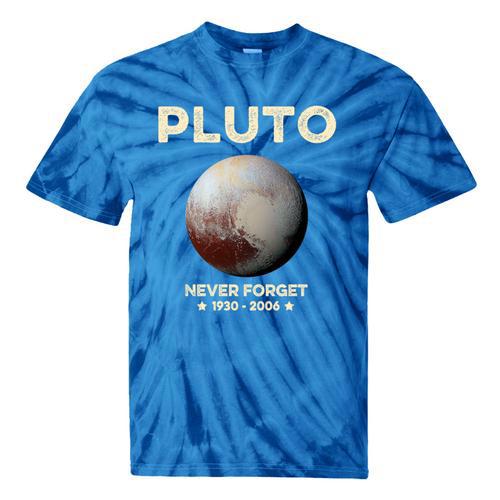 Pluto Never Forget 1930-2006 Planet Space Science Nostalgia Premium Tri-Blend Tie-Dye T-Shirts - Figerry