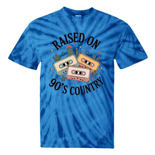 Raised On 90's Country Music Lover Nostalgia Retro Vibe Premium Tri-Blend Tie-Dye T-Shirts - Figerry