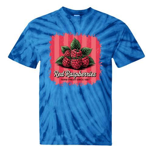 Red Raspberries Farm Fresh Since 1987 Nostalgia Tie-Dye T-Shirts - Figerry