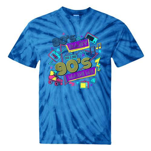 Retro 1980s 80's Baby 1990s 90's Made Me Vaporwave Nostalgia Tie-Dye T-Shirts - Figerry
