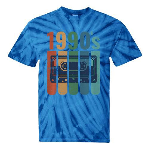 Retro Nineties Style Audio Tape Nostalgia Year 1990 Premium Tri-Blend Tie-Dye T-Shirts - Figerry