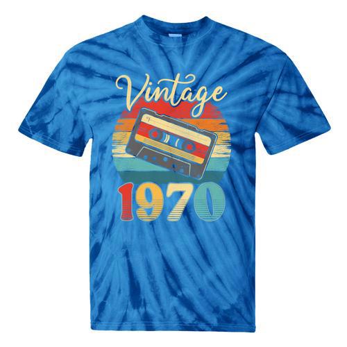 Vintage 1970 Retro Cassette Tape 70s Born Nostalgia Birthday Tie-Dye T-Shirts - Figerry