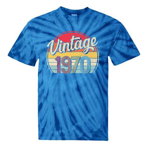 Vintage 1970 Retro Style 70's Born Nostalgia Vibe Birthday Premium Tri-Blend Tie-Dye T-Shirts - Figerry