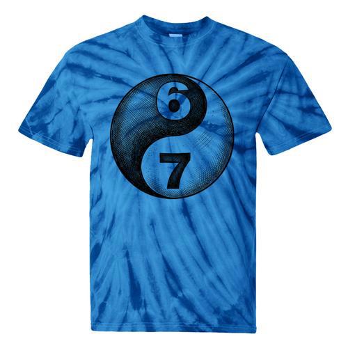 Vintage 6 7 Sketch Yin Yang Namaste Six Seven Nostalgia Tie-Dye T-Shirts - Figerry