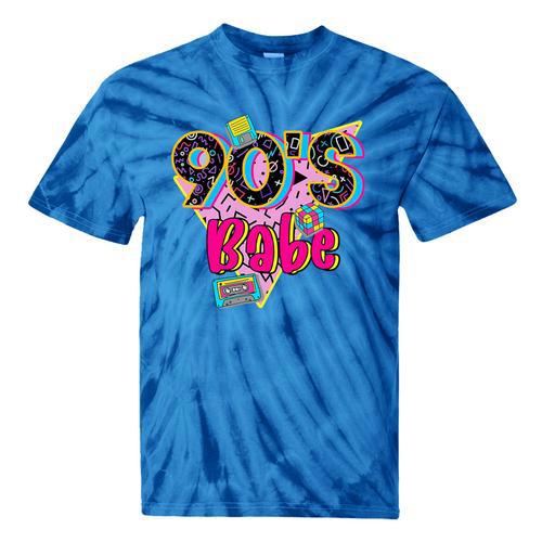 Vintage 90's Babe Party Back To 90s Cassette Nostalgia Premium Tri-Blend Tie-Dye T-Shirts - Figerry