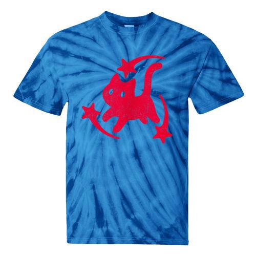 Yk2 Grunge Scary Cat With Shooting Stars 90s Nostalgia Tie-Dye T-Shirts - Figerry