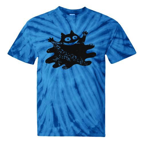 Yk2 Grunge Scary Cat With Tail Tomboy 90s Nostalgia Indie Premium Tri-Blend Tie-Dye T-Shirts - Figerry