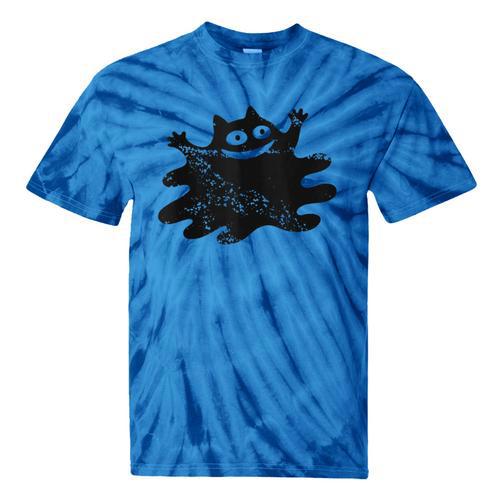 Yk2 Grunge Scary Cat With Tail Tomboy 90s Nostalgia Indie Tie-Dye T-Shirts - Figerry