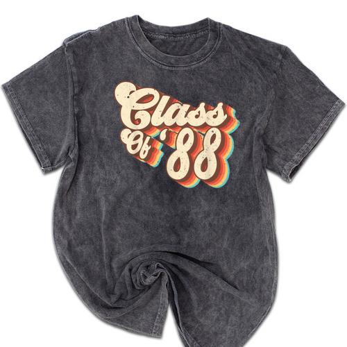 1988 Class Reunion Retro Class Of 88 High School Graduation Mineral Wash Tshirts - Best Gift Smart