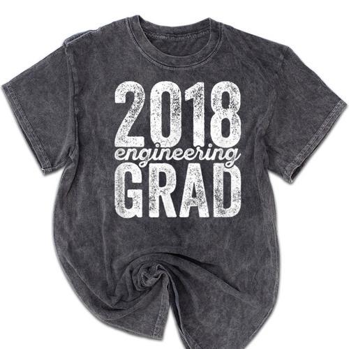 2018 Engineering Graduation Engineer Graduate Degree Mineral Wash Tshirts - Best Gift Smart