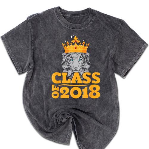 2018 Graduation Class Of 2018 King T Shirt Mineral Wash Tshirts - Best Gift Smart