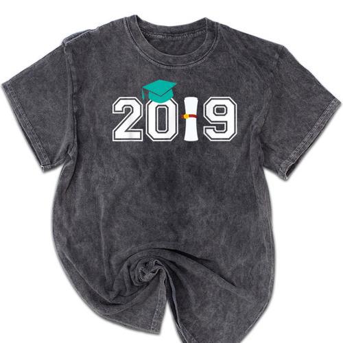 2019 Graduate Graduation Shirt For Senior 2019 Mineral Wash Tshirts - Best Gift Smart