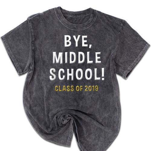 2019 Middle School Graduation Junior High Student Shirt Mineral Wash Tshirts - Best Gift Smart