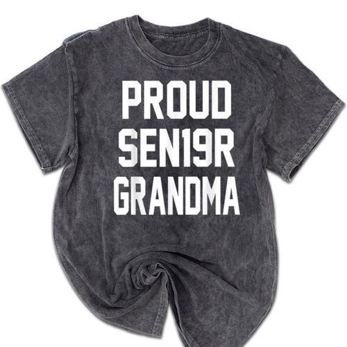2019 Senior Grandma SEN19R Class Graduation Party T Shirt Mineral Wash Tshirts - Best Gift Smart