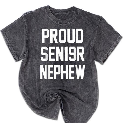 2019 Senior Nephew SEN19R Class Graduation Party T Shirt Mineral Wash Tshirts - Best Gift Smart
