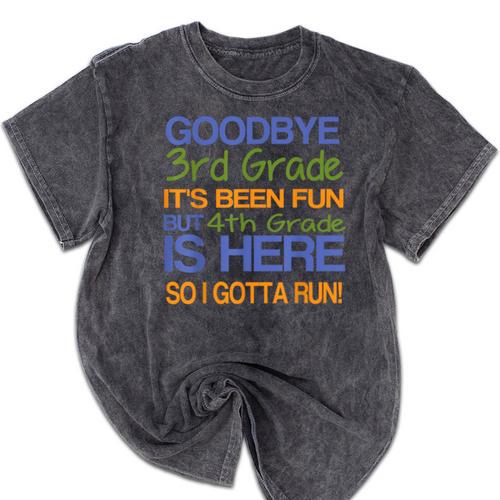 3rd Grade Graduation To 4th T-Shirt Kids Tee Fourth Mineral Wash Tshirts - Best Gift Smart