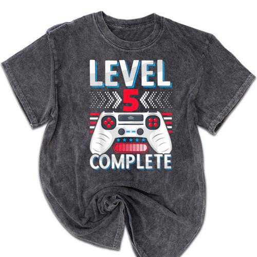 5th Grade Graduation Elementary School Graduate Level 5 Mineral Wash Tshirts - Best Gift Smart