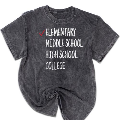 6th Grade Graduation 2025 Elementary Graduation Mineral Wash Tshirts - Best Gift Smart