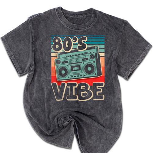 90's Vibe Vintage Style Cassette Tape Nostalgia 1990s Party Mineral Wash Tshirts - Figerry