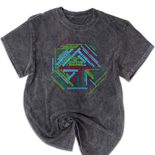 Accounting Major Shirt Graduation College CPA Word Cloud Mineral Wash Tshirts - Best Gift Smart
