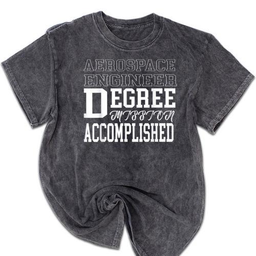 Aerospace Engineering Degree College Graduation T-Shirt Mineral Wash Tshirts - Best Gift Smart
