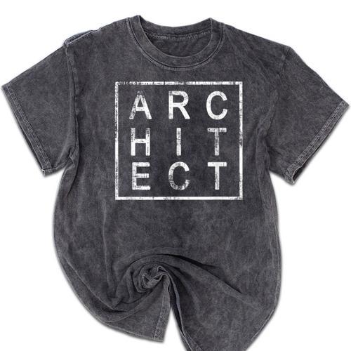 Architect Graduation Men & Women Architects Square Mineral Wash Tshirts - Best Gift Smart