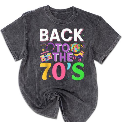 Back To The 70's Mixtape Era Nostalgia Retro 1970 70's Style Mineral Wash Tshirts - Figerry