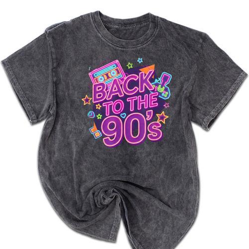 Back To The 90s Retro Nostalgia Mineral Wash Tshirts - Figerry