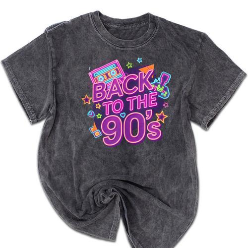 Back To The 90s Retro Nostalgia Mineral Wash Tshirts - Figerry
