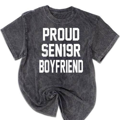 Boyfriend Graduation Party SEN19R Shirt Senior 2019 T-Shirt Mineral Wash Tshirts - Best Gift Smart