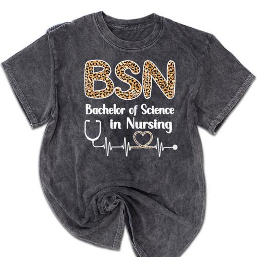 BSN Bachelor Of Science In Nursing Student Graduation Mineral Wash Tshirts - Best Gift Smart