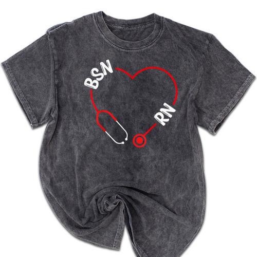 BSN RN Nurse Graduation Nursing Essentials BSN Nurses Mineral Wash Tshirts - Best Gift Smart