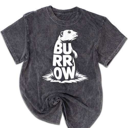 Burrow Prairie Dog Word Art Introvert Nature Retreat Men Women Kids Mineral Wash Tshirts - Raresse